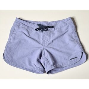 Patagonia Women's Size 2 Light Blue/Purple Board Shorts Quick Dry‎ Drawstring